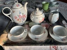 Service Bernardaud à Café Thé Vintage 1960 12t Complet Porcelaine Limoges