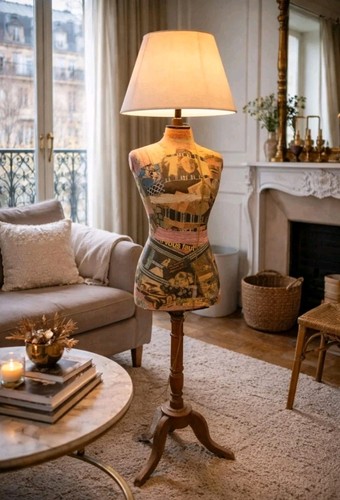 Lampe pied buste - de,