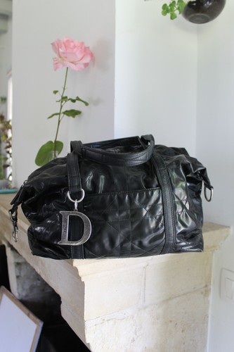 Dior sac cuir toile - et,