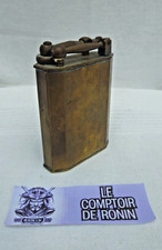 BRIQUET DE TABLE EN LAITON des années 20-30 avec sa taxe  Bar - Bistrot - Fumeur