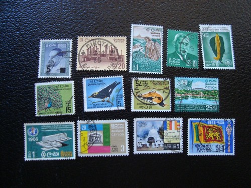 Ceylan timbres obliteres - -,
