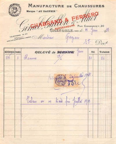 1933 manufacture chaussures - 1933,