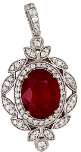Pendentif ovale diamant - ovale,