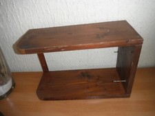 DOUBLE  ETAGERES  MURALE  MEUBLE EN  BOIS POUR ANGLE DE MUR  LONG 46 CM PIN TEIN