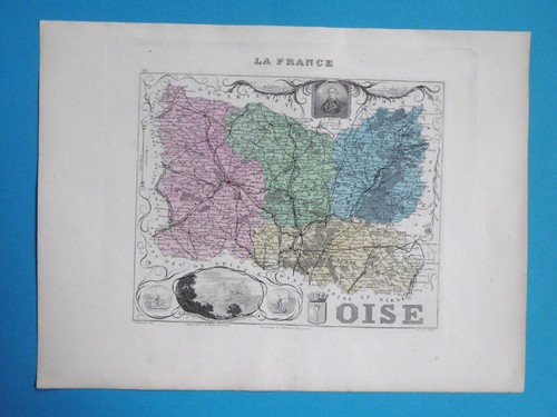 Oise carte géographique - oise,