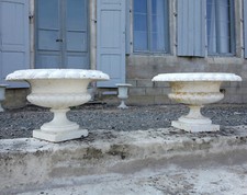 Paire de vases de jardin en fonte - époque XIXe siècle
