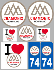 Chamonix-Mont-Blanc (8 autocollants variés) - Sticker/autocollant
