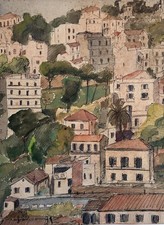 Beau dessin orientaliste ALGER