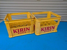 Caisses vides à bière KIRIN x2 20 bouteilles 633 ml plastique Showa Japon...