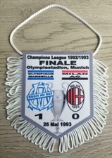 Fanion Final League des Champions 1993  OM Marseille - Milan AC