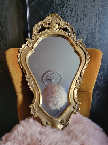 Beau miroir doré style - miroir,