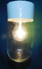 ANCIENNE LAMPE DE COUR DE FERME EN PORCELAINE CHEVET COURSIVE INDUSTRIEL ATELIER