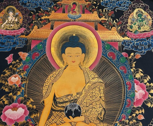 Tibet thangka peinture - tibet.,