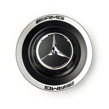 1x Mercedes AMG Enjoliveur Couvercle A0004005700 9283 Noir Mat / Argent