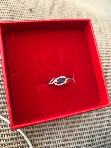 Bague blanc saphir et - or,