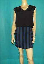 robe SANDRO noire et bleu