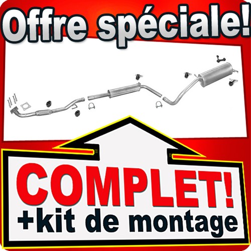 Ligne pot échappement - ligne, pour