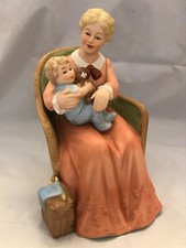 "Grandma's Boy" home interior #8743 porcelain grandmother with baby boy Homco