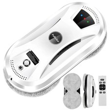 Robot Lave-Vitre Aspirateur Ultra Fin Télécommande Sécurité Vitres Maison Neuf