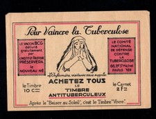 CARNET DE 20 TIMBRES TUBERCULOSE. ANNEE 1928/29