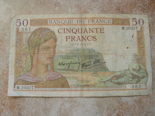 France billet francs - francs, du