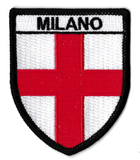 Patche Milan écusson brodé armoiries patch thermocollant Milano Italie blason