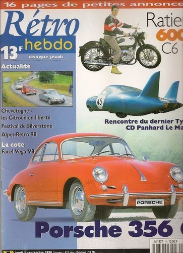 Retro hebdo porsche - 74, c