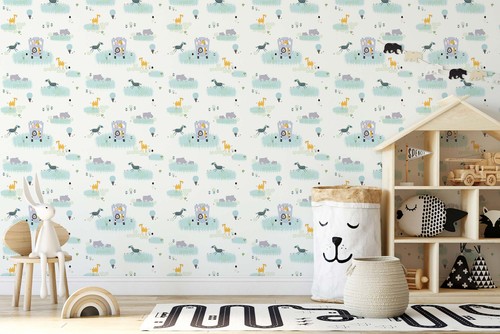 Papier peint chambre enfant - peint,