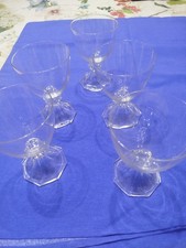 série de 5  verres en cristal VAL SAINT-LAMBERT modèle YALE (vin blanc)