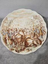 Assiette Decorative Scènes villageoises Sarreguemines France N°6 Vintage Ancien 