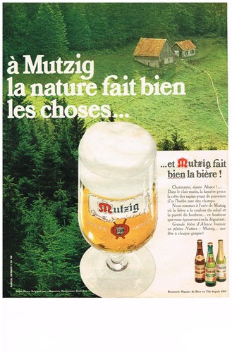 Publicite 1969 mutzig - publicite,