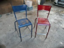 paire de chaises bureau école avec repose pieds