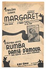Margaret & Rumba Danse D'Amour Éditions Les Épis Boléro cubain Rumba lente 1951