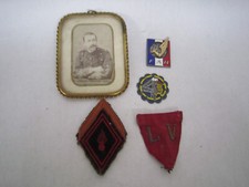 LOT D OBJETS MILITAIRE AVEC CADRE ET PHOTO
