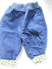 JEAN DOUBLE TAILLE 6 mois TAILLE ELASTIQUE NEUF   IDEE CADEAU