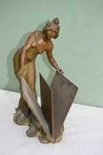 porte courrier lettres en régule art nouveau Elise Ward Hering