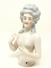 Demi Figurine Porcelaine Buste Nue Femme Elegante Antique French Porcelain 
