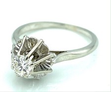 MAGNIFIQUE BAGUE OR 18 CARATS - Solitaire diamant 0,45 carat - 3,05 g