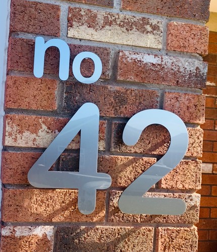 Modern floating civic numbers - modern,