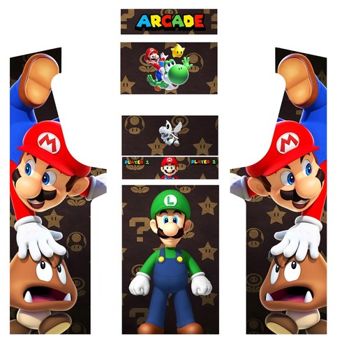 Stickers mario pour borne - pour,