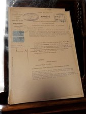 Ancien document vintage arrêté préfectoral Marseille 1930-1940 Bouches-du-Rhône