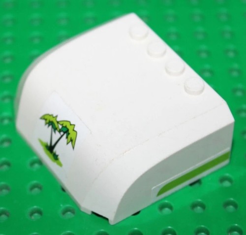Lego white windscreen 5x6x2 - lego,