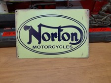 plaque metal moto norton