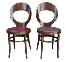 Paire Anciennes Chaises Baumann Modèle mouette/Mobilier Bar Bistrot Ancien