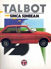 Catalogue brochure Talbot Simca Sunbeam 09/1979 Belgique en français
