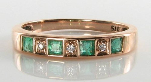 Bague 9ct rose - 9ct, or