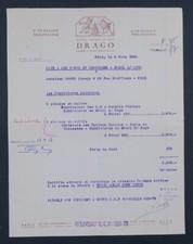 Facture 1953 INSIGNE MILITAIRE DRAGO NICE  illustrée 35