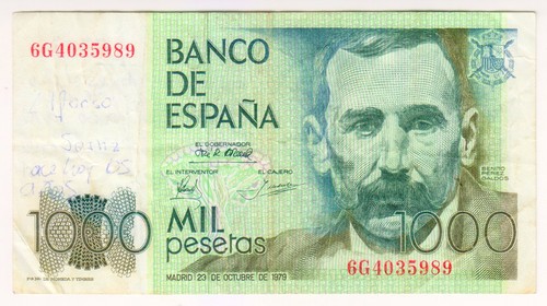 1979 espagne 1000 pesetas - espagne,