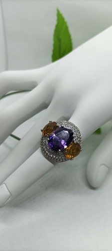 Bague argent pavé zircone - en,