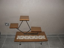 Table sellette guéridon porte plante formica scandinave vintage design 50  loft